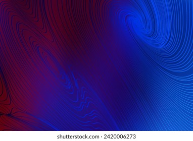 Dark Blue, Red vector background with lines. Brand new colorful illustration in curved style. Background for cell phone screens.