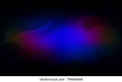 Dark Blue, Red vector background with bent ribbons. Shining illustration, which consist of blurred lines, circles. Memphis design for your web site.