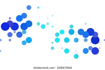 Dark Blue, Red vector red banner with set of circles, dots. Donuts Background. Creative Design Template. Technological halftone illustration.