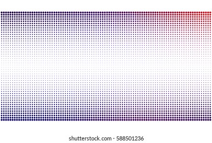 Dark Blue, Red vector banner set of circles, spheres. Donuts Background. Creative Design Templates. Technology halftone illustration.