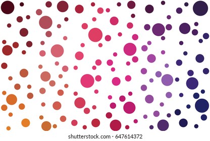 Dark Blue, Red vector banner set of circles, spheres. Donuts Background. Creative Design Templates. Technology halftone illustration.