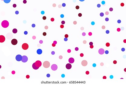 Dark Blue, Red vector red banner with set of circles, dots. Donuts Background. Creative Design Template. Technological halftone illustration.
