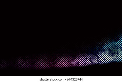 Dark Blue, Red vector red banner with set of circles, dots. Donuts Background. Creative Design Template. Technological halftone illustration.
