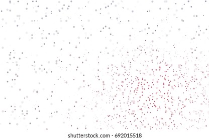 Dark Blue, Red vector banner with circles, spheres. Abstract spots. Background of Art bubbles in halftone style with colored gradient.