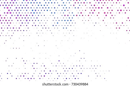 Dark Blue, Red vector red banner with set of circles, dots. Donuts Background. Creative Design Template. Technological halftone illustration.