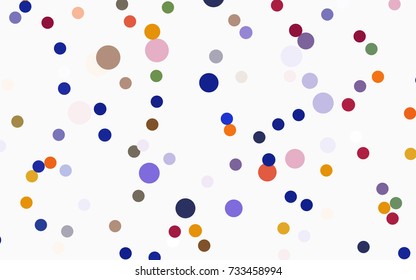 Dark Blue, Red vector banner with circles, spheres. Abstract spots. Background of Art bubbles in halftone style with colored gradient.