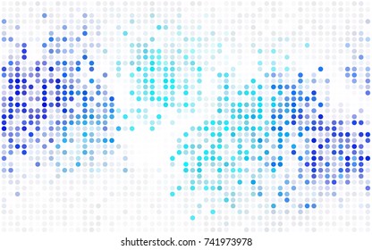 Dark Blue, Red vector red banner with set of circles, dots. Donuts Background. Creative Design Template. Technological halftone illustration.
