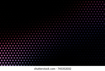 Dark Blue, Red vector red banner with set of circles, dots. Donuts Background. Creative Design Template. Technological halftone illustration.