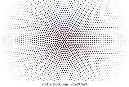 Dark Blue, Red vector banner set of circles, spheres. Donuts Background. Creative Design Templates. Technology halftone illustration.