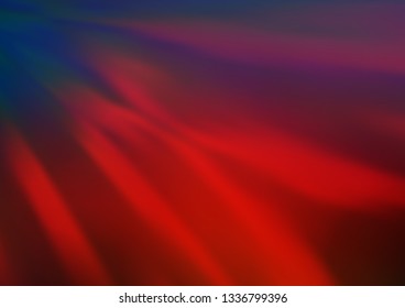 Dark Blue, Red vector blurred bright template. A completely new color illustration in a bokeh style. A new texture for your design.