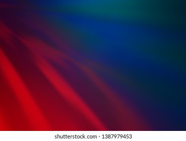Dark Blue, Red vector blurred and colored template. Colorful abstract illustration with gradient. The background for your creative designs.