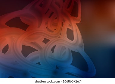 Planta borrosa de vector rojo, azul oscuro. Una elegante ilustración brillante con gradiente. Fondo para un teléfono móvil.
