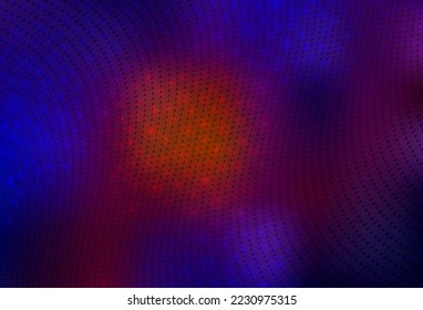 Azul oscuro, vector rojo Burbujas borrosas sobre fondo abstracto con gradiente colorido. Ilustración con un conjunto de círculos abstractos de colores brillantes. Base de los folletos