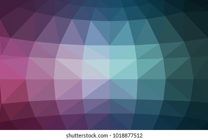 Dark Blue, Red vector blurry triangle background design. Geometric background in Origami style with gradient. 