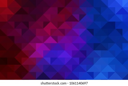 Dark Blue, Red vector blurry triangle background. A completely new color illustration in a vague style. A new texture for your design.