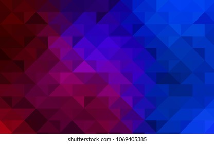 Dark Blue, Red vector blurry triangle background. Colorful illustration in abstract style with gradient. The polygonal design can be used for your web site.