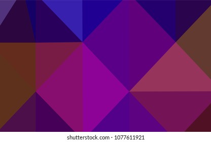 Dark Blue, Red vector blurry triangle pattern. Shining polygonal illustration, which consist of triangles. Brand-new style for your business design.