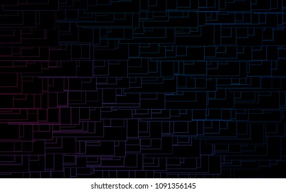 Dark Blue, Red vector blurry rectangular background. Geometric background in square style with gradient. The pattern can be used for brand-new background.
