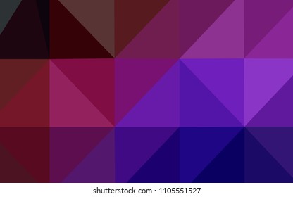 Dark Blue, Red vector blurry triangle template. Colorful illustration in polygonal style with gradient. A new texture for your design.