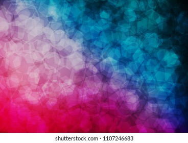 Dark Blue, Red vector blurry hexagon template. A vague abstract illustration with gradient. A completely new template for your business design.