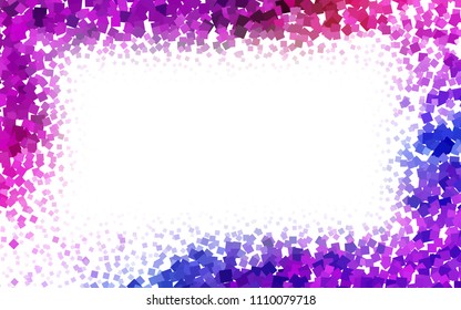 Dark Blue, Red vector blurry rectangular background. Geometric background in square style with gradient. The pattern can be used for brand-new background.
