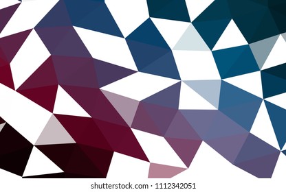 Dark Blue, Red vector blurry hexagon blurry triangle. A sample with polygonal shapes. A new texture for your design.