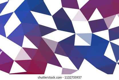 Dark Blue, Red vector blurry hexagon blurry triangle. An elegant bright illustration with gradient. The best triangular design for your business.