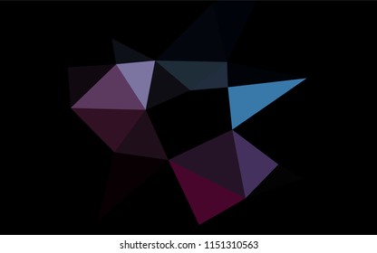 Dark Blue, Red vector blurry hexagon texture. Geometric illustration in Origami style with gradient.  The template can be used as a background for cell phones.
