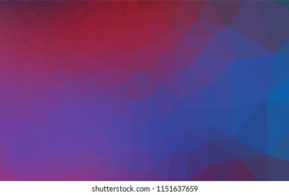 Dark Blue, Red vector blurry hexagon pattern. A vague abstract illustration with gradient. A completely new template for your business design.