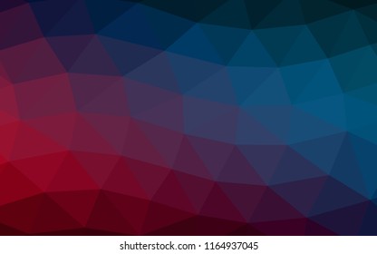 Dark Blue, Red vector blurry hexagon blurry triangle. A sample with polygonal shapes. The polygonal design can be used for your web site.