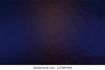 Dark Blue, Red vector blurry hexagon texture. Triangular geometric sample with gradient.  The completely new template can be used for your brand book.
