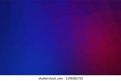 Dark Blue, Red vector blurry hexagon template. Creative geometric illustration in Origami style with gradient. The best triangular design for your business.