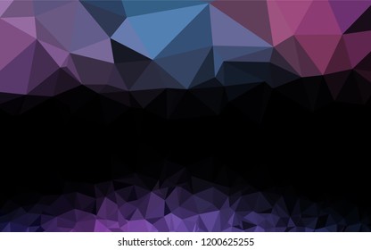 Dark Blue, Red vector blurry hexagon template. Colorful illustration in abstract style with gradient. The textured pattern can be used for background.