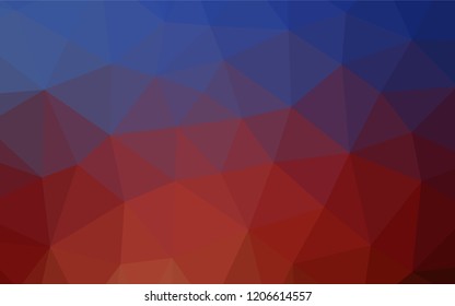 Dark Blue, Red vector blurry hexagon pattern. A vague abstract illustration with gradient. Brand new design for your business.