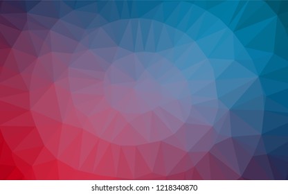 Dark Blue, Red vector blurry hexagon template. Colorful illustration in abstract style with gradient. A completely new template for your business design.