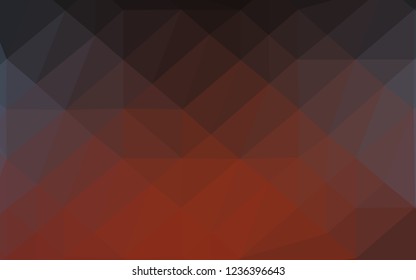 Dark Blue, Red vector blurry triangle template. Geometric illustration in Origami style with gradient. Polygonal design for your web site.