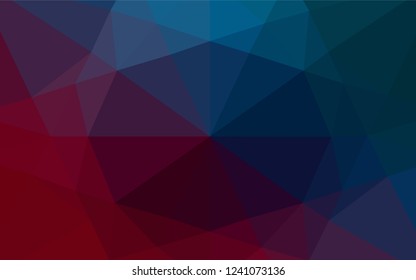 Dark Blue, Red vector blurry hexagon texture. Modern geometrical abstract illustration with gradient. A completely new template for your business design.