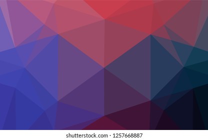 Dark Blue, Red vector blurry hexagon pattern. A vague abstract illustration with gradient. A completely new template for your business design.