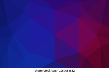 Dark Blue, Red vector blurry hexagon template. Modern geometrical abstract illustration with gradient. Brand new design for your business.