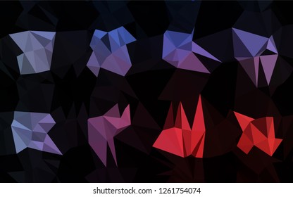 Dark Blue, Red vector blurry hexagon pattern. Modern geometrical abstract illustration with gradient. A new texture for your design.