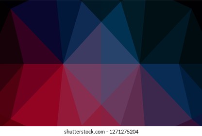 Dark Blue, Red vector blurry hexagon template. Creative geometric illustration in Origami style with gradient. A completely new template for your business design.