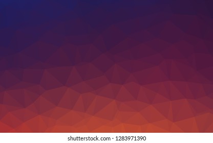 Dark Blue, Red vector blurry triangle pattern. Creative illustration in halftone style with gradient. The best triangular design for your business.