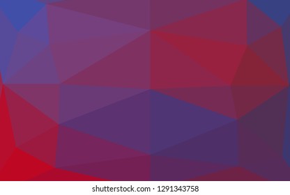 Dark Blue, Red vector blurry triangle template. Modern geometrical abstract illustration with gradient. Brand new style for your business design.