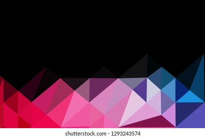 Dark Blue, Red vector blurry triangle pattern. A sample with polygonal shapes. Template for a cell phone background.