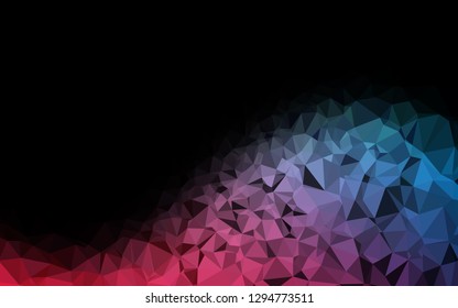 Dark Blue, Red vector blurry triangle texture. A sample with polygonal shapes. Template for a cell phone background.