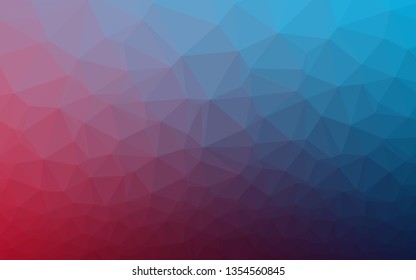 Dark Blue, Red vector blurry triangle template. A sample with polygonal shapes. Elegant pattern for a brand book.