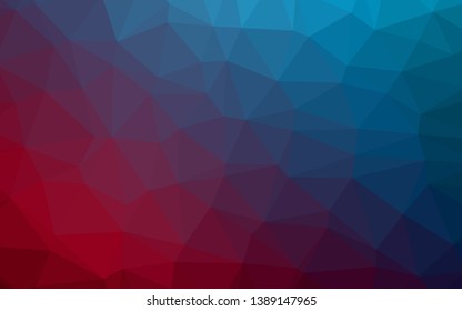 Dark Blue, Red vector blurry triangle texture. Brand new colorful illustration in with gradient. The best triangular design for your business.