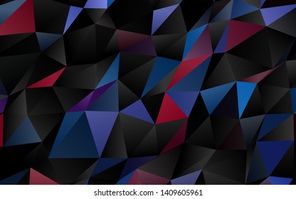Dark Blue, Red vector blurry triangle texture. Geometric illustration in Origami style with gradient. Brand new design for your business.