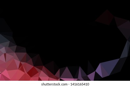 Dark Blue, Red vector blurry triangle pattern. Triangular geometric sample with gradient.  Brand new style for your business design.
