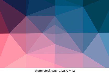 Dark Blue, Red vector blurry triangle template. Colorful illustration in abstract style with gradient. New texture for your design.